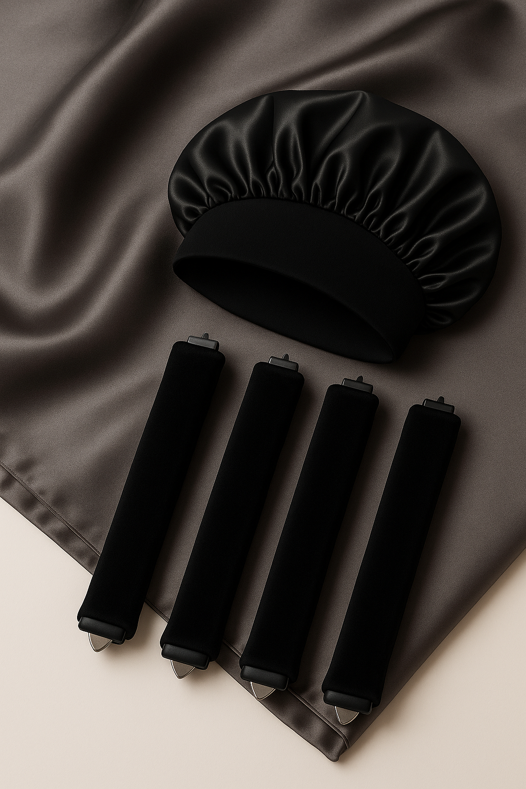 PACK - taie d’oreiller en soie de mûrier et kit boucles sans chaleur