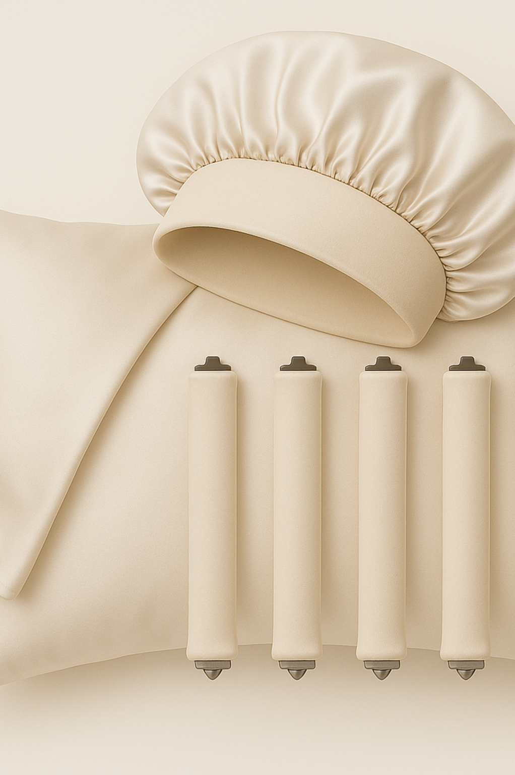 PACK - taie d’oreiller en soie de mûrier et kit boucles sans chaleur